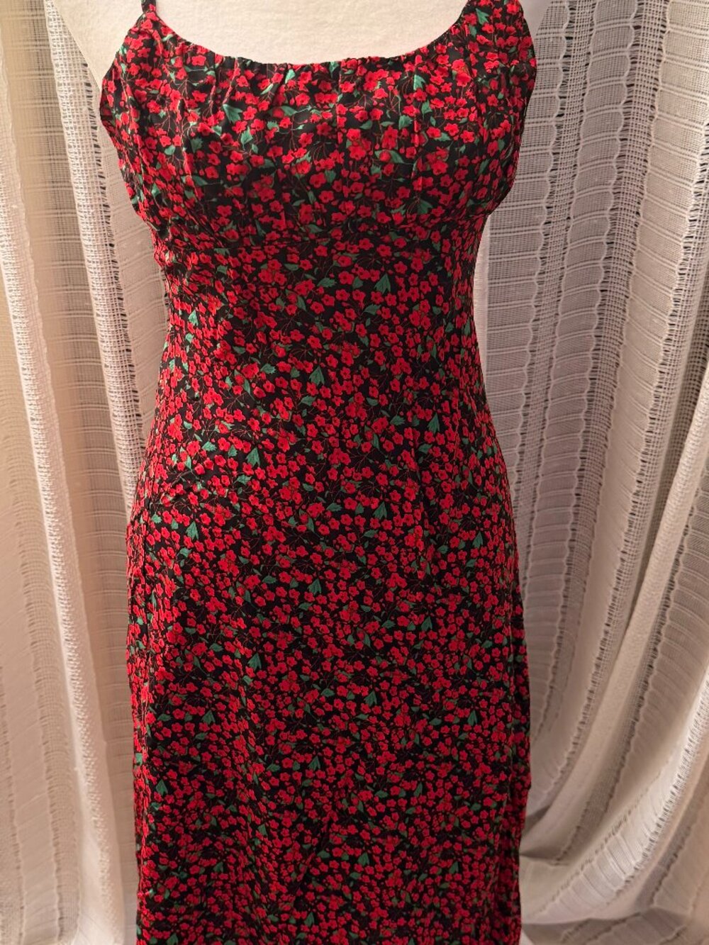 Urban Outfiters Red floral summer dress